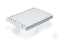PCR-Platte, 96-well, weiß, für qPCR, halb. Rahmen erhöh. wells VE=50 St.