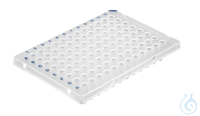 PCR-Platte, 96-well, halber Rahmen, Standardprofil, farblos, VE=50