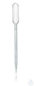 Pasteurpipette, PE-LD, grad., Saugvol. max. 1,0 ml Pasteurpipetten, PE-LD, 1 ml, Saugvolumen mit...