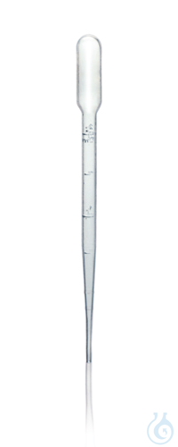 Pasteurpipette, PE-LD, 2/0,5 ml, Saugvol. max. 2,0 ml