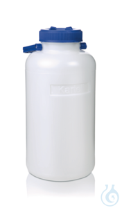 Lagerflasche, PE-HD, Weithals, 10 l, mit Schraubkappe und Tragegriff Lagerflasche, PE-HD,...