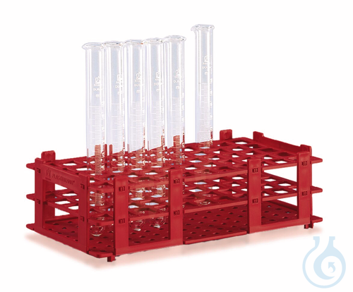 Reagenzglasgestell, PP, 265x126x75 mm f. 55 Roe...