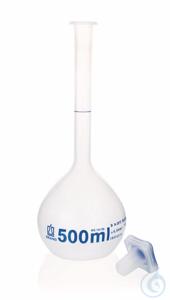 Messkolben, PP, transparent, 25 ml, NS 10/19, PP-Stopfen Messkolben, PP, transparent, Klasse B,...