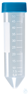 Centrifuge tube PP grad. screw cap 50 ml, without base, y-sterilized Centrifuge tube, PP,...