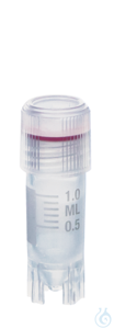 Cryogen. tube PP y-ster. screw cap PP 1,2 ml ext. thread 12,5x41 mm selfstand. Cryotubes, 1,2 ml,...