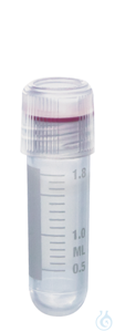 Cryogen. tube PP y-ster. screw cap PP 2 ml ext. thread 12,5x47 mm round Cryotubes, 2 ml, with...