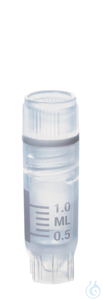 Cryogen.tube PP y-ster. screw cap PP 1,2 ml int. thread 12,5x41 mm selfstand. Cryotubes, 1.2 ml,...