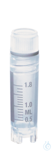 Cryogen.tube PP y-ster. screw cap PP 2 ml int. thread 12,5x49 mm selfstand....