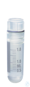 Cryogen.tube PP y-ster. screw cap PP 2 ml int. thread 12,5x48 mm round Cryotubes, 2 ml, with...