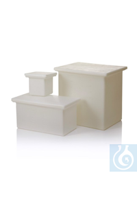 Nalgene™ Heavy-Duty Rectangular LLDPE Tank with Covers 24 x 12 x 12 in. (61 x 30 x 30cm) 13...