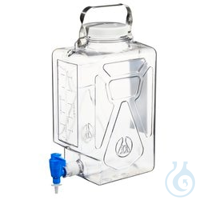 Nalgene™ Rectangular Polycarbonate Clearboy™ Carboy with Spigot For Use With: Ideal...