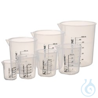 Nalgene&trade; Griffin-Messbechersortiment aus Kunststoff, niedrige Form Eine praktische und...