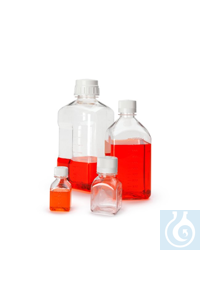 Nalgene™ Quadratische PETG-Medienflaschen mit Verschluss 125 ml Case of 48 38 – 430 mm Nalgene™...