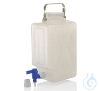 Nalgene™ Polypropylene, Rectangular Carboy with Spigot For Use With: Store and dispense...