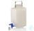 Nalgene&trade; rechteckige autoklavierbare PPCO-Ballonflaschen mit Hahn, 9 l Lagern und...