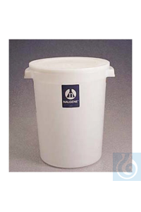 Nalgene™ große runde HDPE-Behälter mit Deckel 15L Case of 6 30.5cm 24cm Nalgene™...