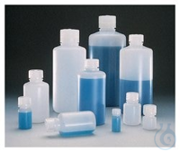 Nalgene&trade; HDPE-Enghalsflaschen in Laborqualität mit Verschluss