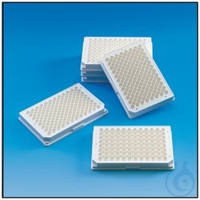 Plaques de microtitration Nunc™ F96 MicroWell™ noires et blanches en polystyrène...