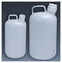 Nalgene&trade; polypropyleen schenkkannen met sluiting, 4L 8L Geval van 6 53B