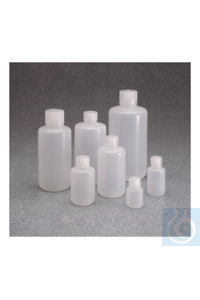 Nalgene™ LDPE-Enghalsflaschen mit Verschluss 500mL Case of 48 38-430mm