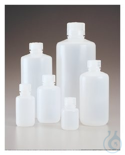 Nalgene™ Economy-Enghalsflaschen, HDPE: Großpackung, montiert, 125 ml