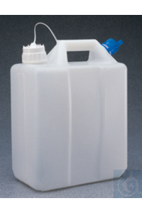 Nalgene™ 13L HDPE Jerrican with Tethered Polypropylene Closure 13 L Case of 4 53B...
