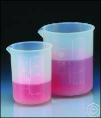 Beaker, PFA, moulded graduation,
25 ml, according to ISO 7056