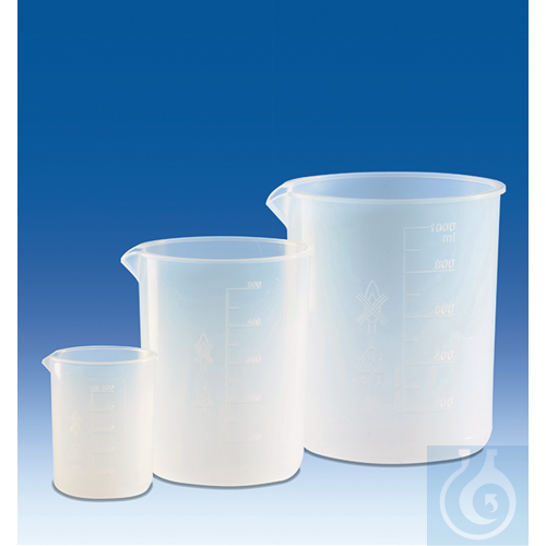 Beaker, PFA, moulded graduation, 500 ml, accord...