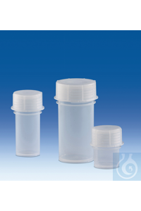 Sample container, PP, with screw-cap,
180 ml, 112 x 54 mm