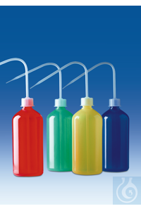 Wash-Bottle, PE-LD, red, 250 ml