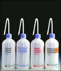 VITsafe safety-wash-bottle, PE-LD,
500 ml, Distilled Water, narrow-mouth,
with VENT-CAP, GL 25