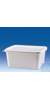 Bowl, PP, white, for steel sinks, 17 l