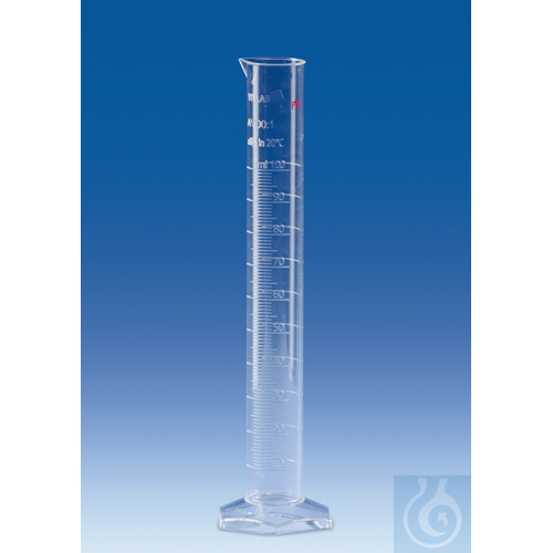 Graduated cylinder, PMP, 100 ml, class A, DE-M ...