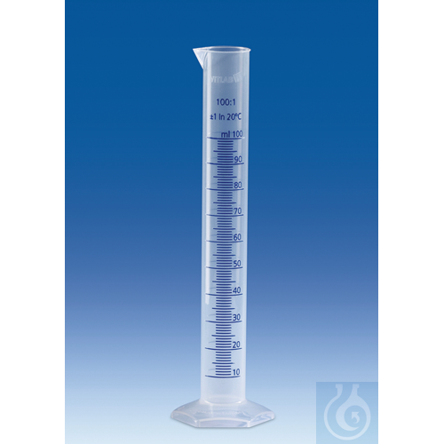 Graduated cylinders, PP, tall form, 100 ml : 1 ...