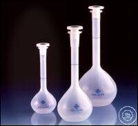 Volumetric flask, PP, with stopper, PP,
50 ml, NS 12/21, with ring-mark