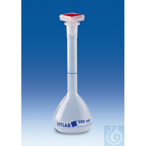Volumetric flask, PP, with stopper, PP, 100 ml,...