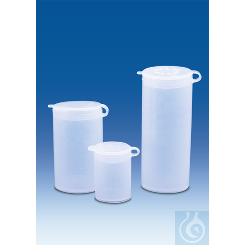 Sample container, PE-LD, with lid, 8 ml, 56 x 1...