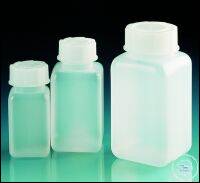 Wide-neck bottle, PE-HD, square,
1000 ml, with screw cap, PE-LD, GL 65