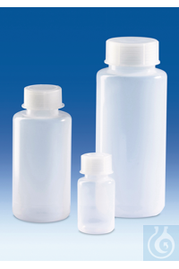 3Artículos como: Wide-neck bottle, PE-LD, with screw-cap,
1000 ml, round, GL 63 Wide-neck...