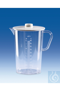 Collector, SAN, with white PC lid,
2000 ml, moulded scale