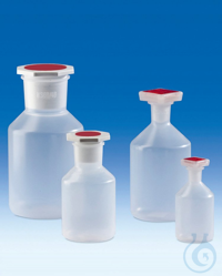 Steilbrustflasche, Enghals, PP mit Stopfen NS 29/32, 1000 ml