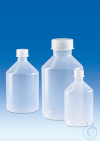 Frascos de cuello estrecho, PP, con
tapa roscada, GL 18, redondos, 100 ml