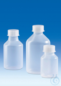 Steilbrustflasche, Weithals, PP mit Schraubkappe, PP, 1000 ml