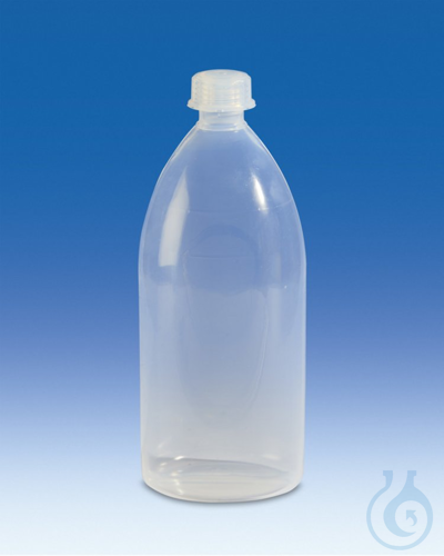Enghalsflasche, PFA mit Schraubkappe, PFA, 1000 ml
