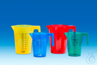 Set Messbecher 500ml, stapelbar, farbig, PP, blau, gelb, rot, grün (je 1 Stk.)