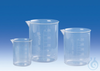 Vaso de precipitado, PMP, 500 ml,
graduación en relieve
500 ml : 50 ml