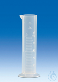 Graduated cylinders, PP, short form,
50 ml : 1 ml, moulded scale
