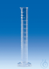 Messzylinder, PMP, Klasse A, KB, hohe Form, erhabene Skala, 2000ml