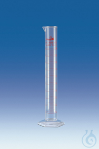 Messzylinder, PMP, Klasse A, KB, hohe Form, gedruckte rote Skala, 2000ml