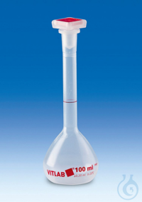 Messkolben, PMP, Klasse B, mit NS-Stopfen 12/21, PP, 50ml